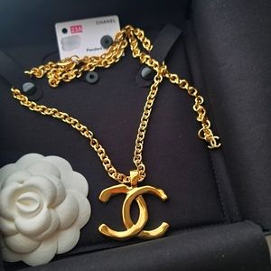 XL LARGE Chanel Gold CC Necklace